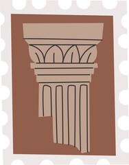 Obraz premium Doric Column Stamp