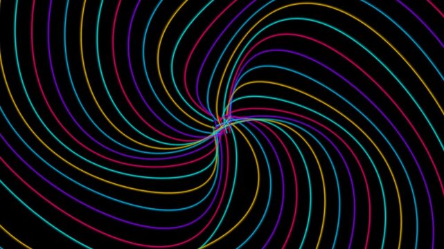 Neon Light Swirls Abstract Background Motion Graphic