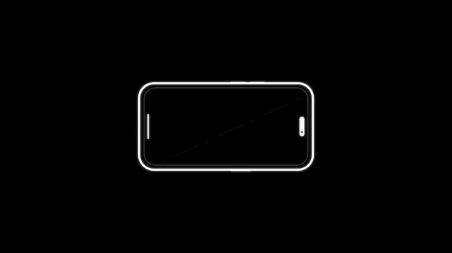 Smartphone rotation icon set animation in this mov video showing mobile device orientation change for user interface design