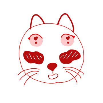 comic flatline doodle of a cat monoline doodle simple cat doodle hand drawn cat doodle kitten doodle kitty doodle kitten illustration whimsical cat illustration whimsical kitten illustration