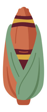 Mexican Tamale Flat Illustration.