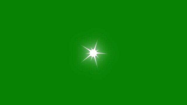 Sparkling stars animation with glowing effect, explosion, Vector, doodles style stars blinking and glittering smooth effects, astrology, twinkle Sparkling stars Shine animation on green background.4k