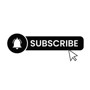 3D Subscribe Button with Like, Notification Bell and Share Icons