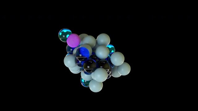 Testosterone Molecule 3D CGI Animation &ndash; Molecular Structure Endless Rotation