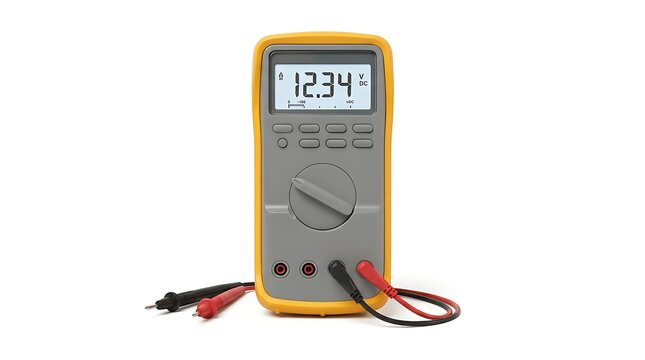 Digital multimeter measuring dc voltage