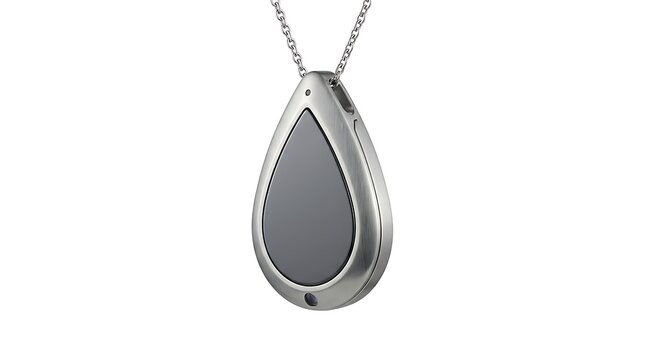 Modern minimalist silver pendant necklace