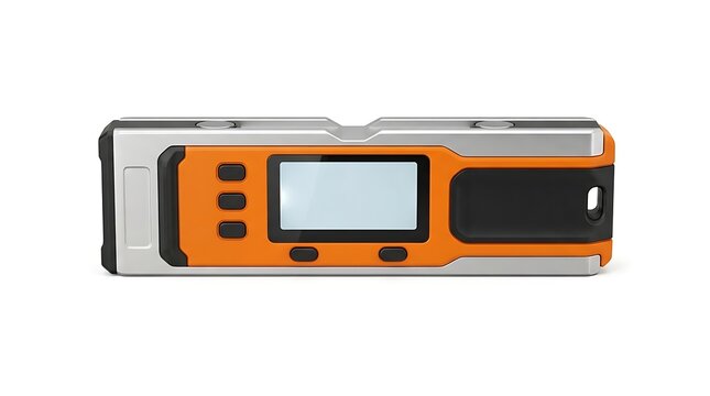 Modern orange and gray handheld gps device