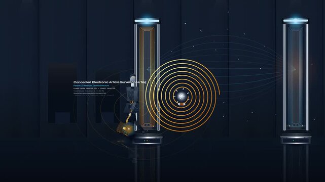 3D Simulation of Retail Electronic Article Surveillance with RFID Interrogation Magnetic Field and Alarm Triggered by Security Breach