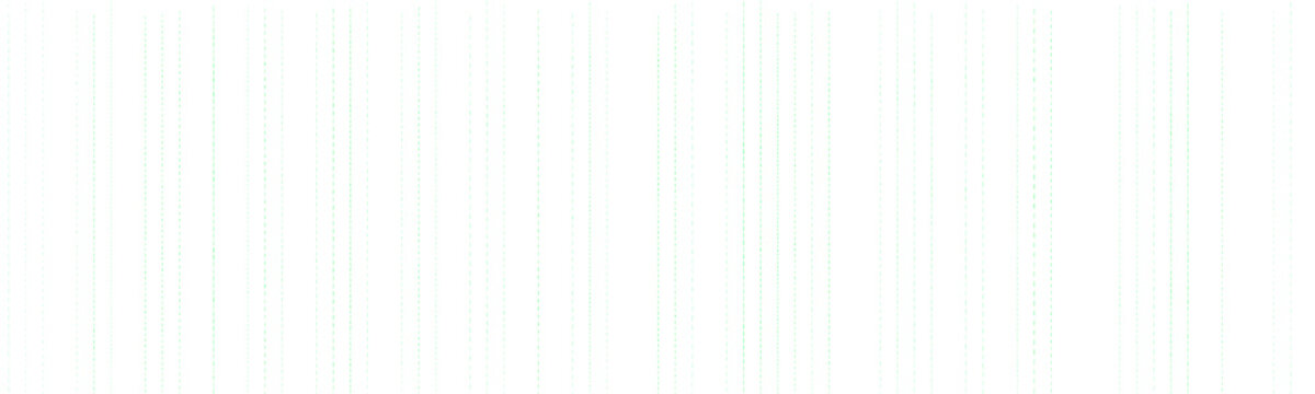 A single bright neon green vertical dashed line pattern isolated on transparent background for creative graphic design projects