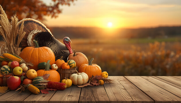 thanksgiving background  with text space 