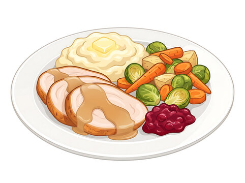 Delicious roasted turkey slices with rich gravy