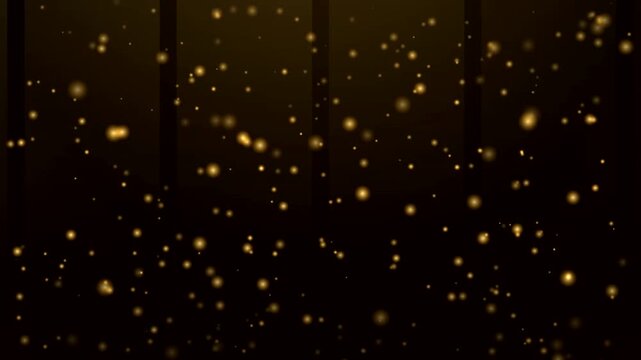 Mystical dark background with warm glowing bokeh orbs and vertical stripe silhouettes