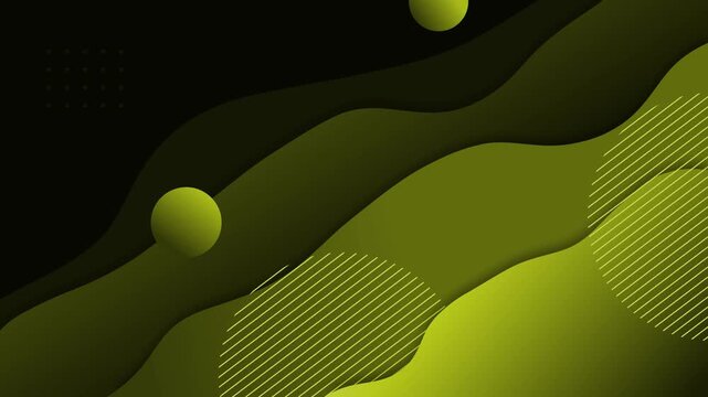 Abstract burgundy paper-cut waves with geometric accents background animation