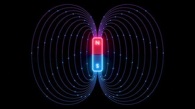 3D Visualization of Magnetic Field Lines and Flux Around a Bar Magnet