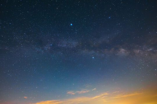 Summertime Milky Way stars and constellations.