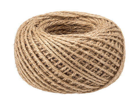 Natural twine ball for crafting and packaging during isolated studio lighting Isolated on transparent background