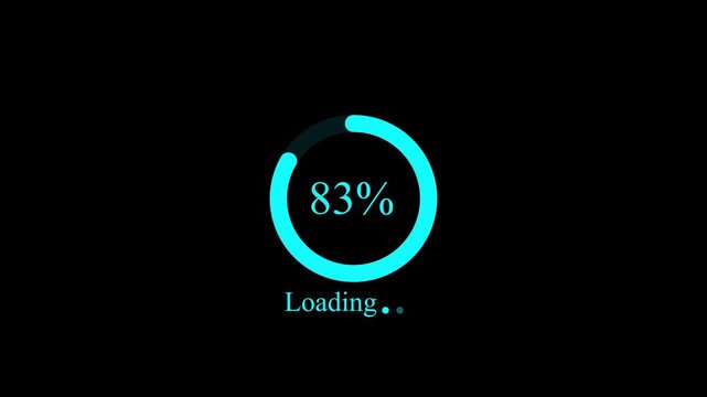 Abstract Circle Loading icon animation. finance % loading progress bar loading animation for website.4k