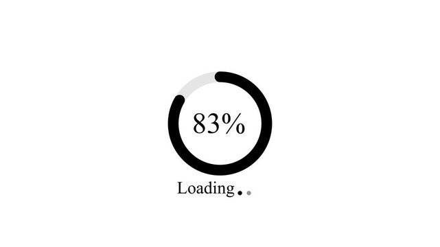 Abstract Circle Loading icon animation. finance % loading progress bar loading animation for website.4k