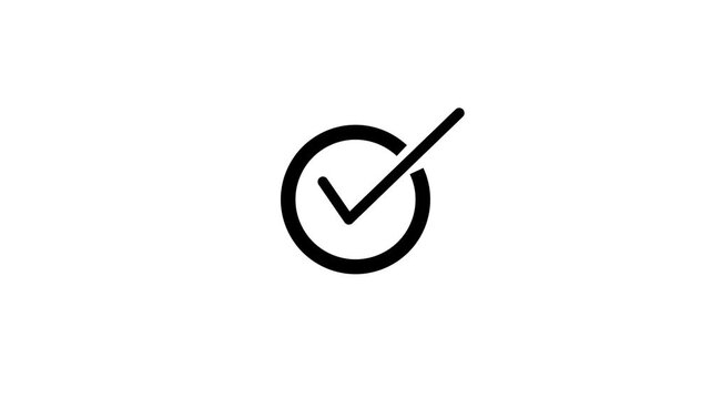 Circle Loading icon red loop out animation with white background.4k video