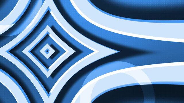 Layered geometric diamond abstract background animation, Abstract layered geometric shapes with concentric diamond and curved bands