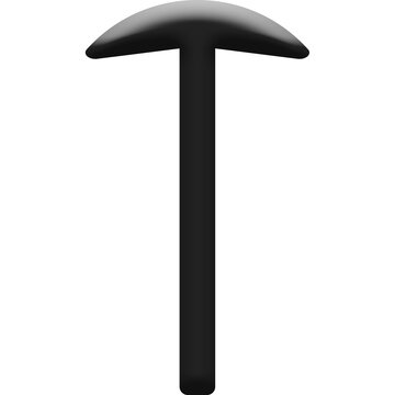 Black T-shaped arrow symbol icon by chinna - isolated on white background