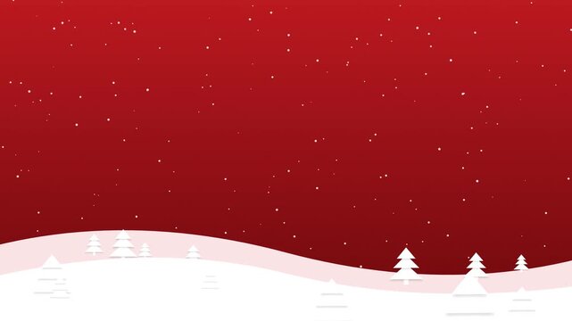 Animated Festive Christmas Holiday Background Snow Tree Greeting Motion Graphic Motion Graphic Loop Featuring Modern Design Elements for Digital Media and Corporate Presentations
