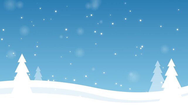 Animated Festive Christmas Holiday Background Snow Tree Greeting Motion Graphic Motion Graphic Loop Featuring Modern Design Elements for Digital Media and Corporate Presentations
