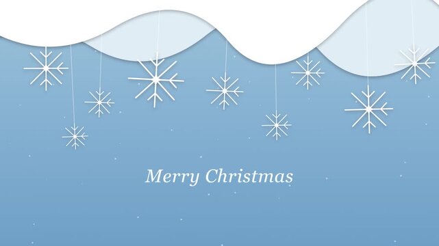 Animated Festive Christmas Holiday Background Snow Tree Greeting Motion Graphic Motion Graphic Loop Featuring Modern Design Elements for Digital Media and Corporate Presentations