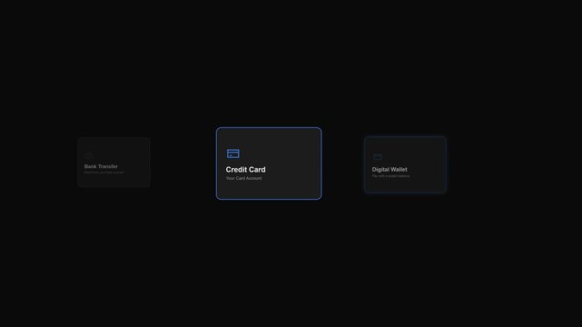 Modular digital wallet ui design kit with dark mode interface