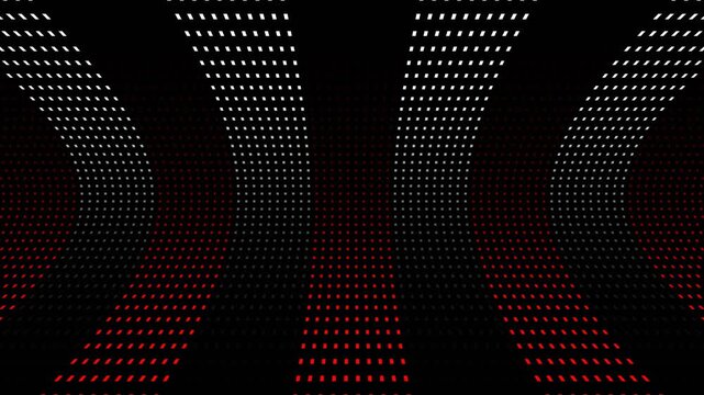 Red and White Neon Square Curves Background VJ Loop in 4K