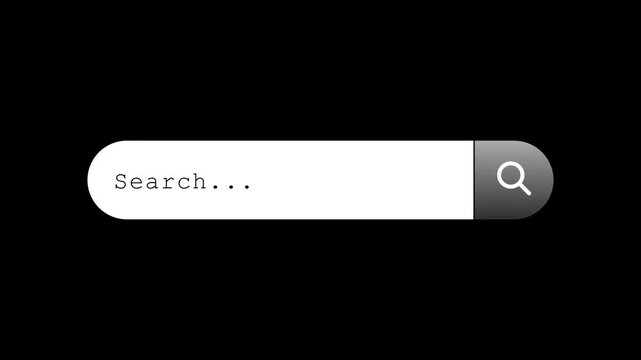 Animated Search Bar Input Box Ui Interface Website Element Animation Motion Graphic Loop Featuring Modern Design Elements for Digital Media and Corporate Presentations