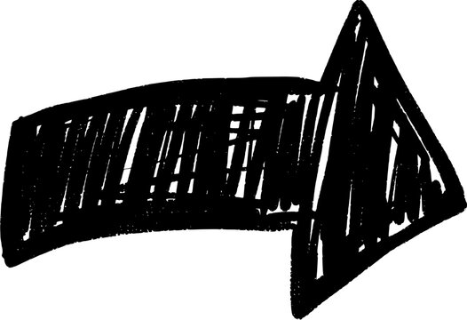 Hand Drawn Arrow Illustration with thick strokes and graffiti-style 