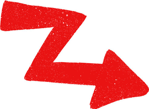 Hand Drawn Arrow Illustration with thick strokes and graffiti-style 