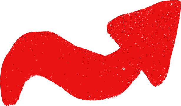 Hand Drawn Arrow Illustration with thick strokes and graffiti-style 
