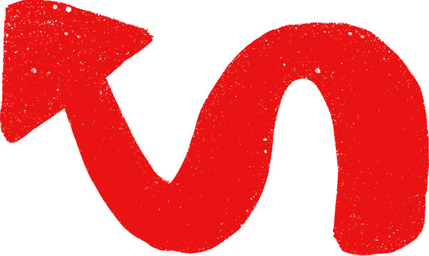 Hand Drawn Arrow Illustration with thick strokes and graffiti-style 