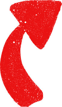 Hand Drawn Arrow Illustration with thick strokes and graffiti-style 