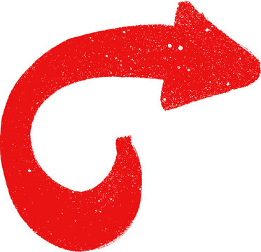 Hand Drawn Arrow Illustration with thick strokes and graffiti-style 