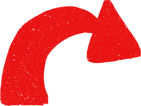 Hand Drawn Arrow Illustration with thick strokes and graffiti-style 