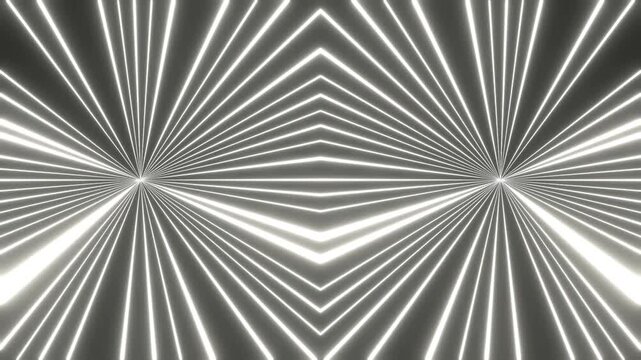 White Neon Rays Circular Movement Background VJ Loop in 4K