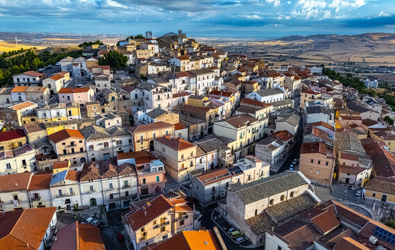 Aerial view of Candela in the Province of Foggia, Apulia, Italy