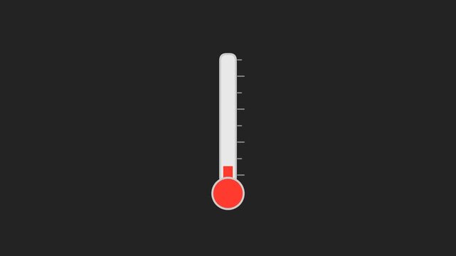 A simple white thermometer with a red bulb and low red liquid level on a dark background, indicating cold temperature.