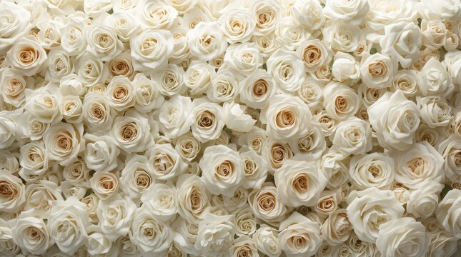 creamy white roses