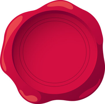 Red wax seal representing authenticity and guarantee