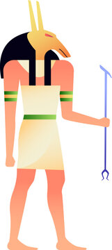 Anubis god of ancient Egypt afterlife standing