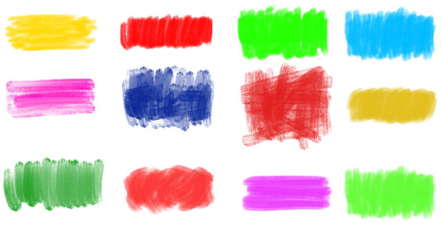 Abstract Colorful paint brush set