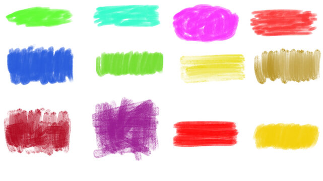 Abstract Colorful paint brush set