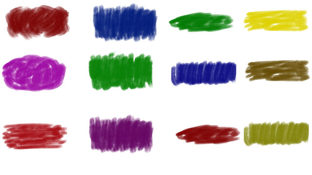 Abstract Colorful paint brush set