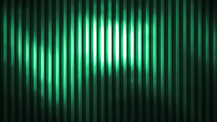 Abstract green metallic vertical bars background with dynamic lighting and reflections © muhammadnuruzzaman