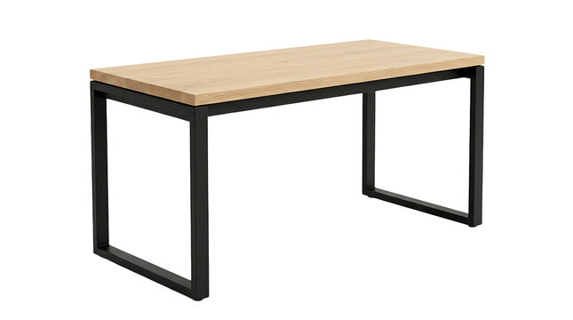 wooden table isolated on white