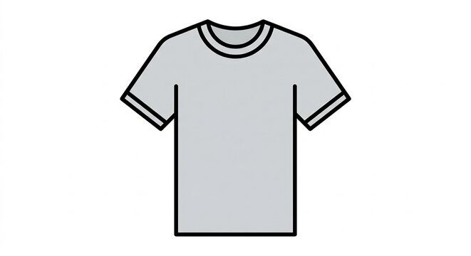 Kaos polos grey t-shirt icon vector illustration isolated